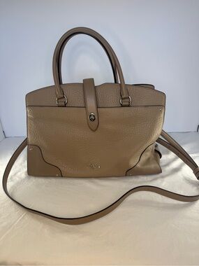 Coach Mercer 30 Satchel - Stone Pebbled Leather